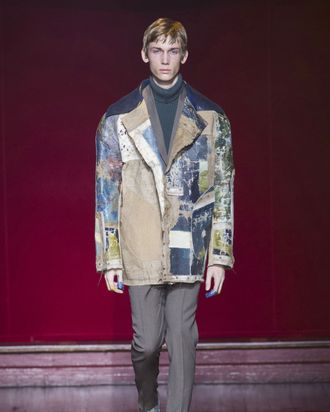 Margiela Men’s Show Had Rainbow Shearling and Glittery Sweaters