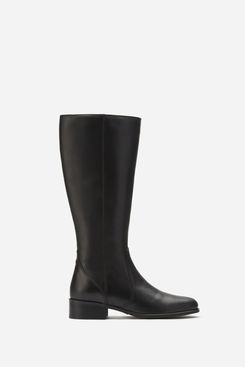 Duo Boots Haltham Petite Knee High Boots in Black Leather