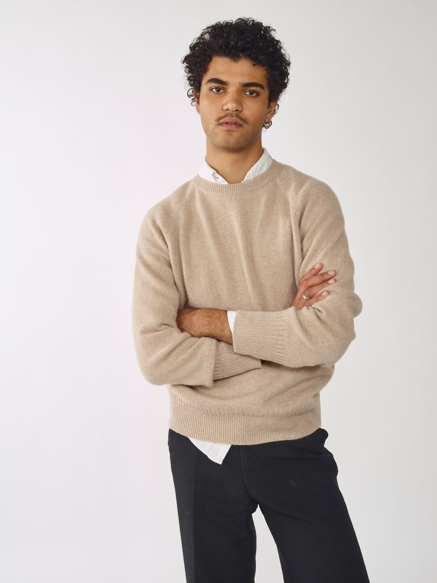 Yummst Men's Casual Cashmere Sweater - Stand Collar Pullover For Fall & Winter (Multiple Colors)