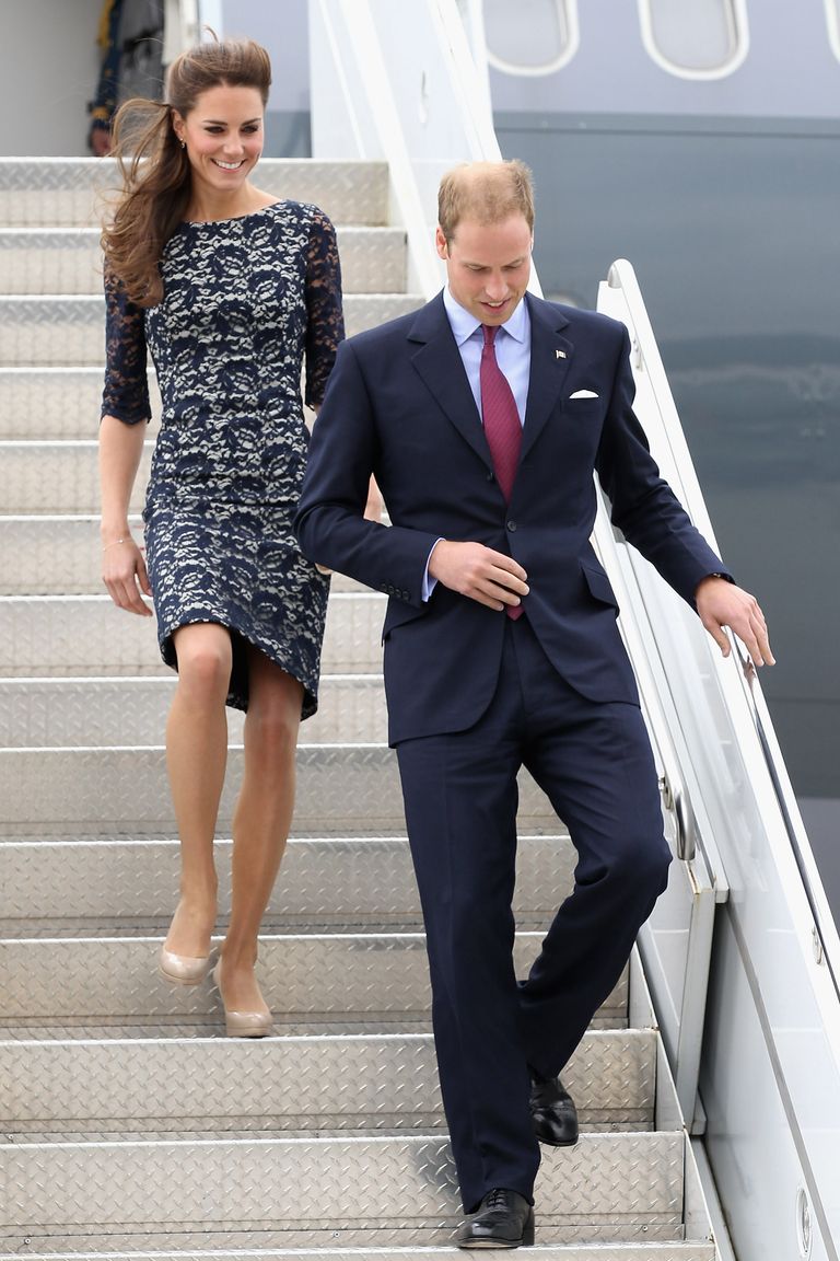 OTTAWA, ON - JUNE 30:  Prince William, Duke of Cambridge and Catherine, Duchess of Cambridge arrive at Macdonald-Cartier International Airport on June 30, 2011 in Ottawa, Canada. The newly married Royal Couple have arrived in Canada today for their first joint overseas tour. Ottawa is the start of a 12-day visit to North America which will take in some of the more remote areas of the country such as Prince Edward Island, Yellowknife and Calgary. The Royal couple will also join millions of Canadians to take part in tomorrow’s Canada Day celebrations which mark Canada’s 144th Birthday.  (Photo by Chris Jackson/Getty Images)