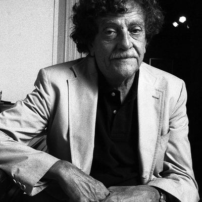 NEW YORK, N.Y. - MID 1980s: Kurt Vonnegut (November 11, 1922 - April, 2007), American author - thought to be one of the most influential American writers of the 20th century - who wrote Slaughterhouse-Five, Cat's Cradle and Breakfast of Champions, at his home in the mid 1980s, New York, N.Y. (Photo by Oliver Morris/Getty Images) TABLOIDS OUT