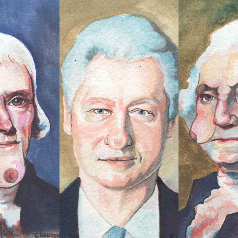 This Artist Paints Boobs on Presidents' Faces