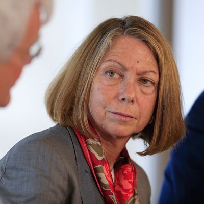 Jill Abramson, executive editor of The New York Times, listens during a panel discussion on the sidelines of the Republican National Convention (RNC) in Tampa, Florida, U.S., on Sunday, Aug. 26, 2012. The discussion, held across the river from the Republican National Convention, was sponsored by Bloomberg, the University of Southern California?s Annenberg Center on Communication, Leadership and Policy and the Institute of Politics at Harvard University?s John F. Kennedy School of Government.