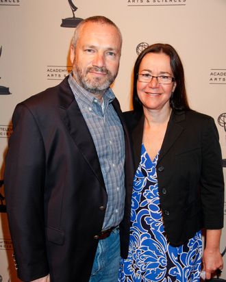 NORTH HOLLYWOOD, CA - SEPTEMBER 15: Writers Andre Jacquemetton (L) and Maria Jacquemetton attend The Academy of Television Arts & Sciences' Writers Peer Group Reception Celebrating the 63rd Primetime Emmy Awards at the Leonard H. Goldenson Theatre on September 15, 2011 in North Hollywood, California. (Photo by Imeh Akpanudosen/Getty Images)