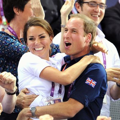 Kate Middleton at her last public appearance before giving birth.