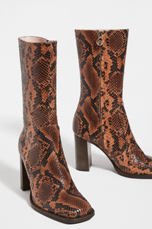 Brother Vellies Lauryn Stamped Snake Boots