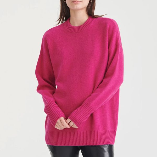 Luxe Cashmere Oversized Crewneck Sweater