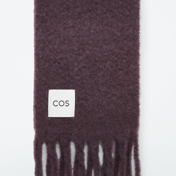 COS Fringed Brushed-Mohair Scarf