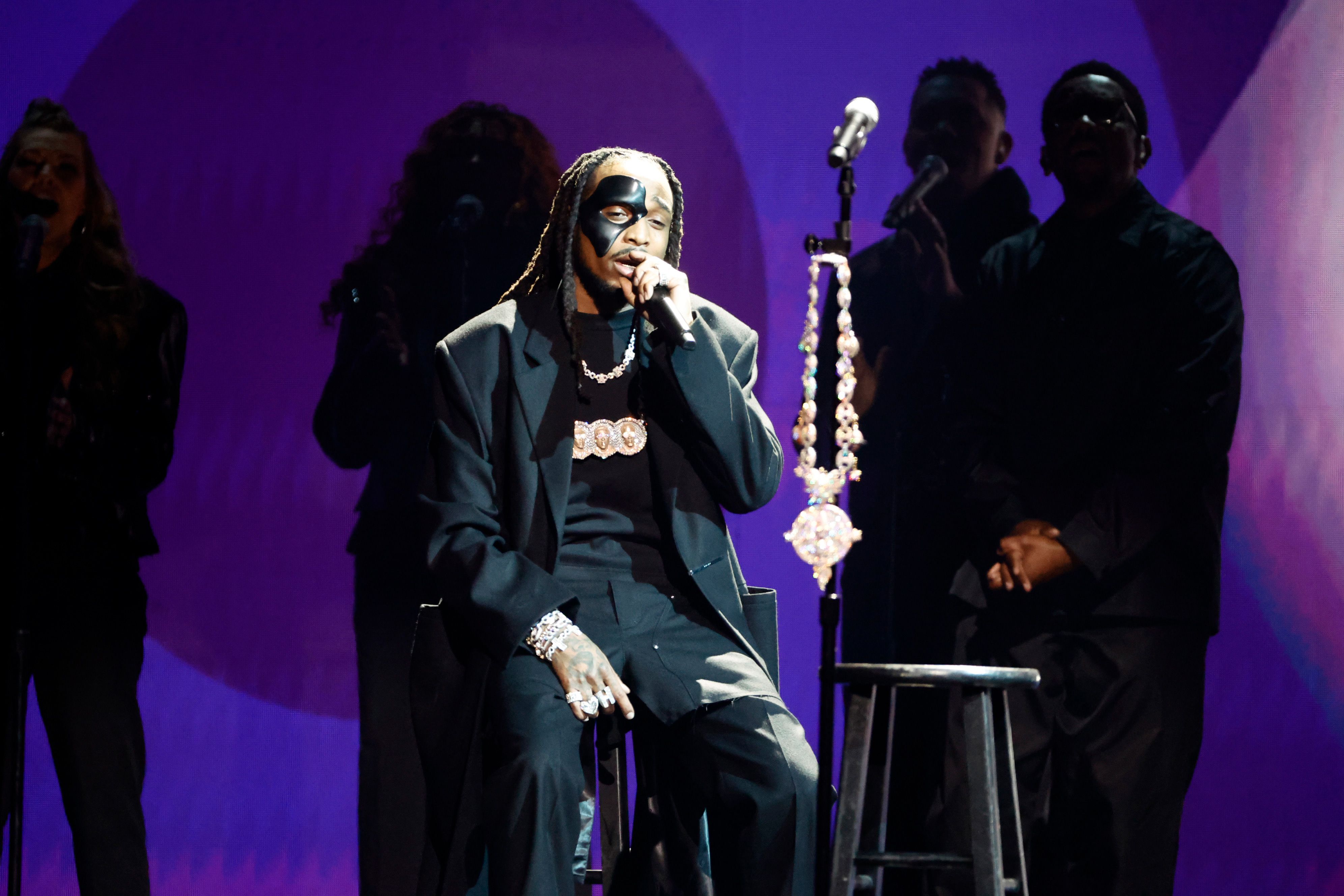 Quavo pays tribute to Takeoff at 2023 Grammys