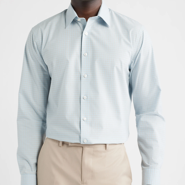 Nordstrom Arcadia Signature Trim-Fit Check Cotton Dress Shirt