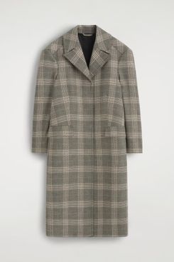 Cos Checked Tailored Long Coat