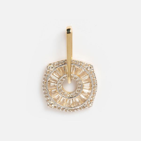 Local Eclectic 9K Vintage Inspired Deco Coin Charm