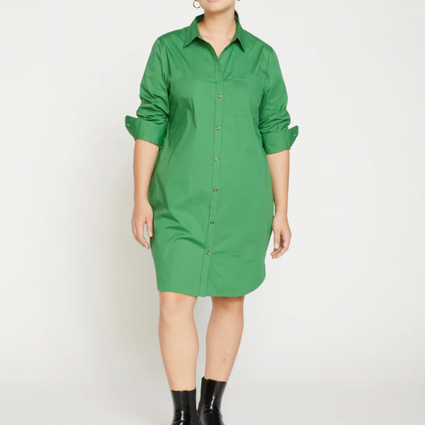 Universal Standard Petite Odeon Stretch Poplin Shirtdress