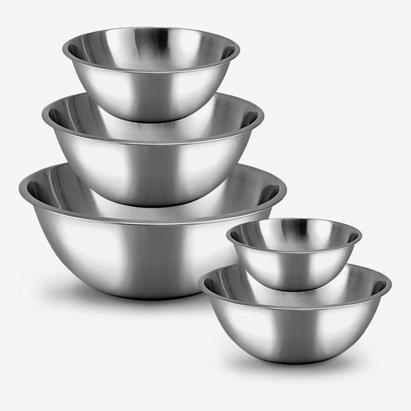 WHYSKO Stainless Steel 5-Piece Mixing Bowl Set