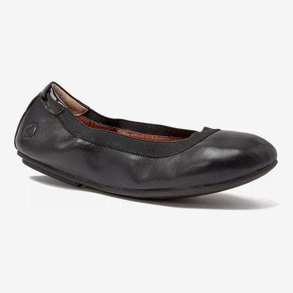 Lands' End Women's Comfort Slip On Leather Ballet Flats