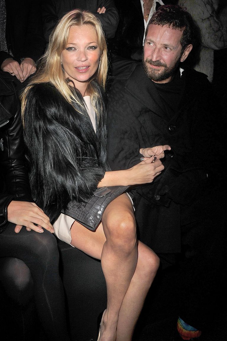 PARIS, FRANCE - JANUARY 24:  Kate Moss and Stefano Pilati attend the Etam Fashion Show Spring/Summer 2011 Collection Launch at Grand Palais on January 24, 2011 in Paris, France.  (Photo by Pascal Le Segretain/Getty Images For Etam)