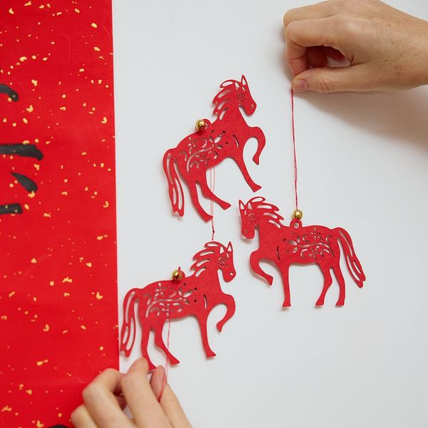 Craftspring Paper-Horse Ornament Set of 3