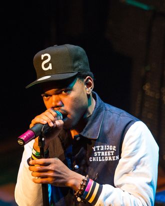Chance The Rapper (Chancelor Bennett) performs at the House of Blues in Cleveland, Ohio.