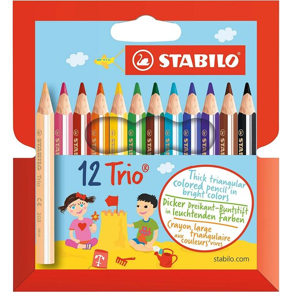 STABILO Triangular Colored Pencils - 12 Trio