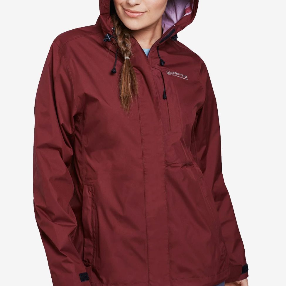 NAVISKIN Womens Raincoat Water Resistant Long Jacket with Hood Breathable Lightweight Active Outdoor Rain Jacket 