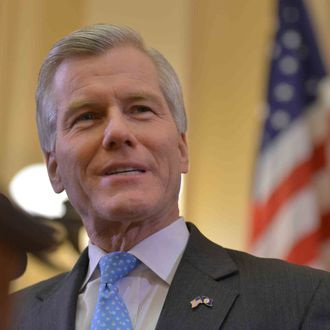 Outgoing Virginia governor Bob McDonnell delivers his final State of the Commonwealth address before newly elected Virginia governor Terry McAuliffe takes office at the Virginia State Capitol on Wednesday, January 8, 2014, in Richmond, VA. 