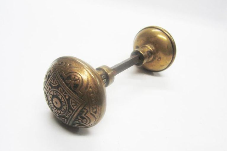 GLASS DOOR KNOBS WITH A SATIN NICKEL FINISH BASE VINTAGE STYLE