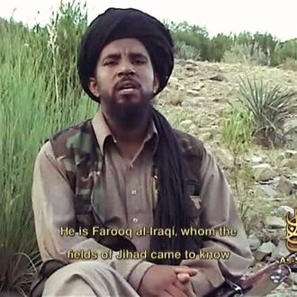 A frame grab from a video posted on the Internet 02 November 2006, by the Al-Qaeda-linked media group As-Sahab shows Sheikh Abu Yahia Al-Libi.