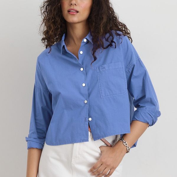 Alex Mill Cropped Jo Shirt in Cotton Voile