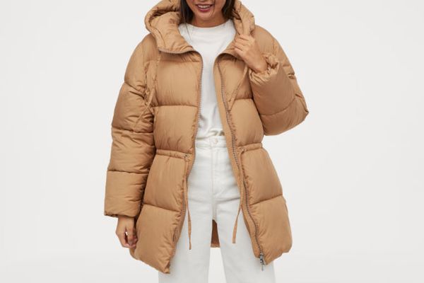 quilted long puffer jacket women's
