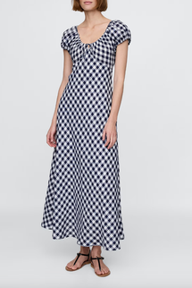 Gap × DÔEN 100% Linen Gingham Maxi Dress