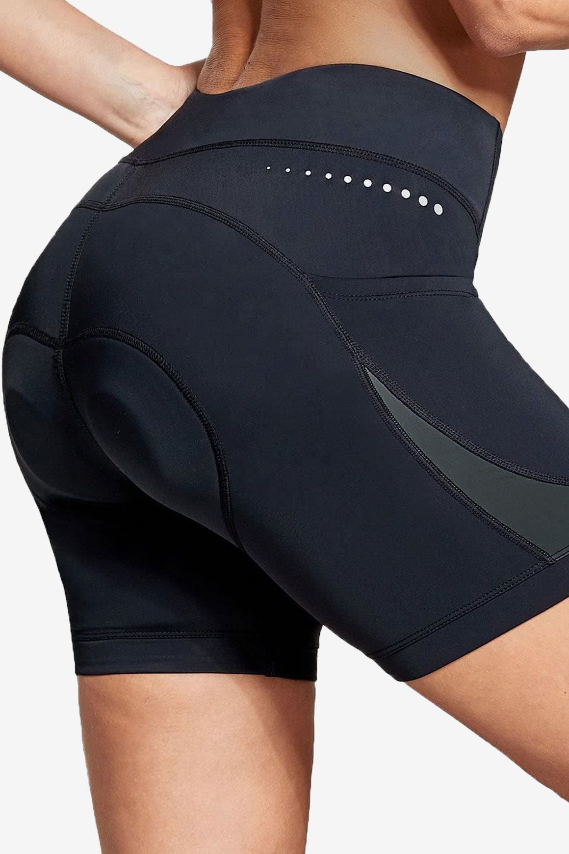 Baleaf womens medium black cycling pants capri padded crotch medium
