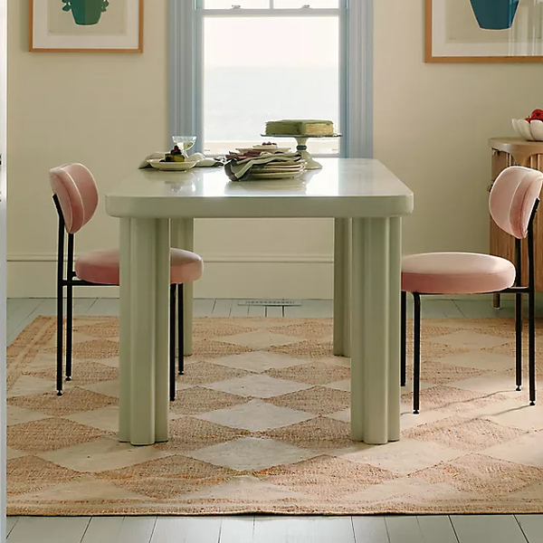 Anthropologie Winton Rectangular Lacquered Wood Dining Table