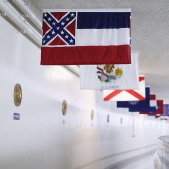 Mississippi State Flag Under Scrutiny Amid Calls For South Carolina To Take Down Confederate Flag Outside Its Capitol