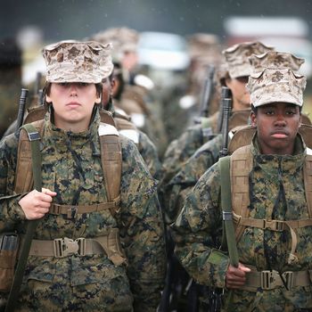 Female Marines.