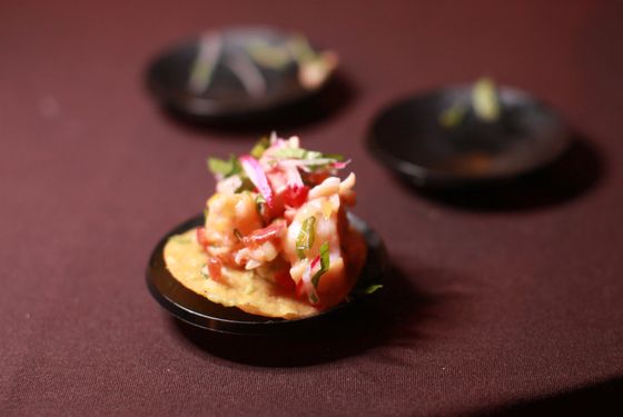 Lobster tostada from Bodega Negra.