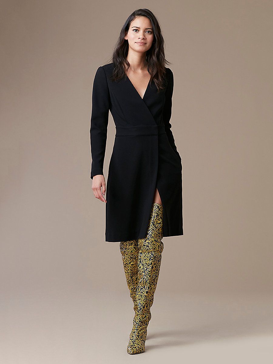 dvf black wrap