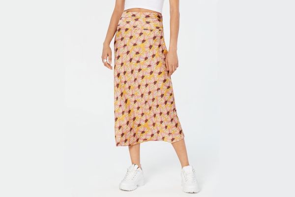 Free People Normani Bias-Printed Skirt