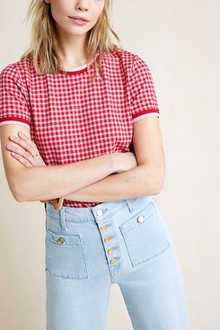 Maeve Gingham Knit Top
