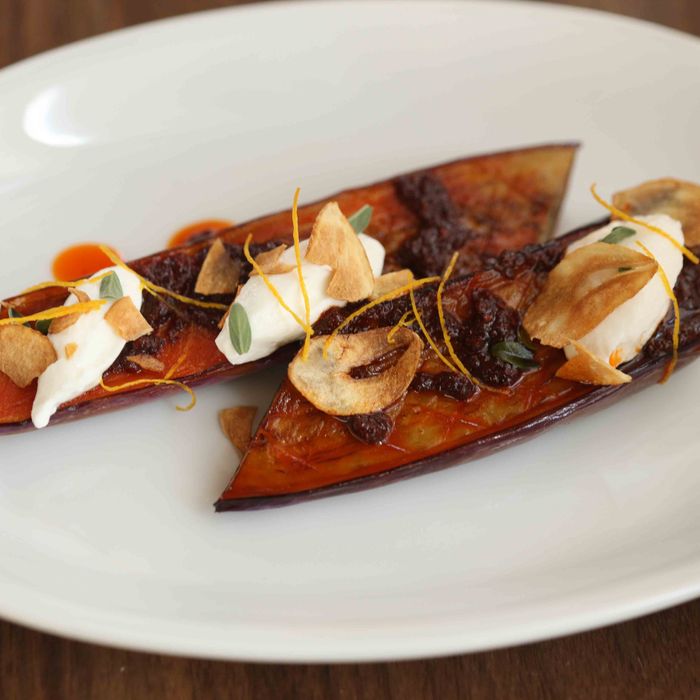 The Japanese eggplant's a hit.