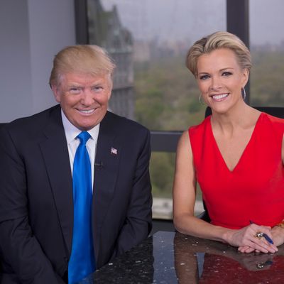 Donald Trump and Megyn Kelly. Photo: Eric Liebowitz/FOX via Getty Images
