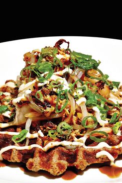 Ivan Orkin's okonomiyaki includes scrapple.