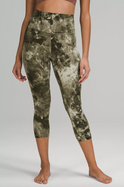 Lululemon Align Camo-print High-rise 21 Cropped Leggings - Black