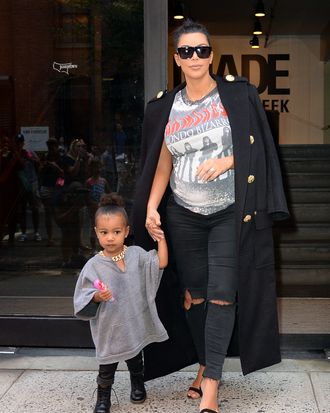 North West and Kim Kardashian.