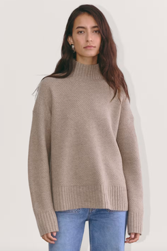 Everlane Honeycomb Funnel Neck in Wool Cashmere