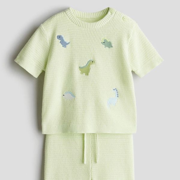 H&M 2-Piece Textured Cotton Set