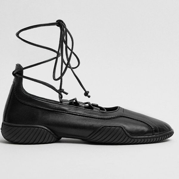 Miista Averie Black Lace Ballerinas