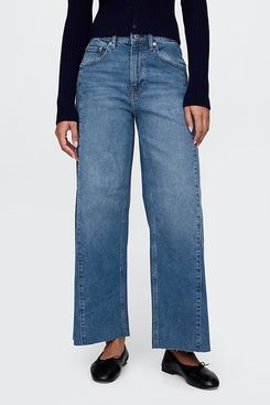 Gap High Rise Stride Wide-Leg Ankle Jeans