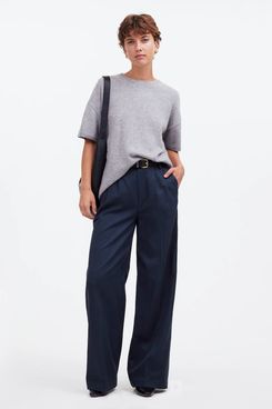 Madewell Harlow Wide-Leg Pant in Drapey Twill