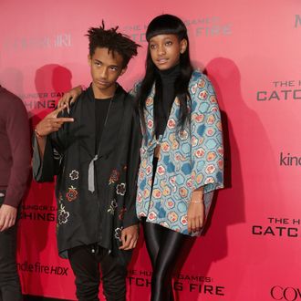 LOS ANGELES, CA - NOVEMBER 18: Actors Jaden Smith and Willow Smith attend premiere of Lionsgate's 