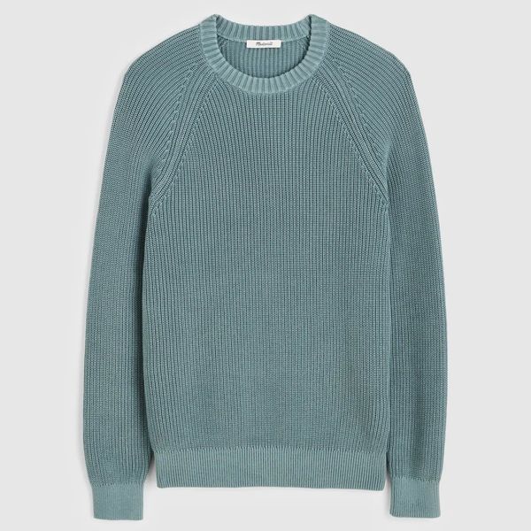 Madewell Men's Cotton Shaker-Stitch Crewneck Sweater